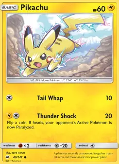 Pikachu, Burning Shadows #40/147