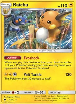 Raichu, Burning Shadows #41/147