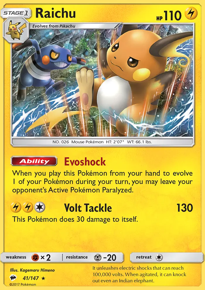 Raichu, Burning Shadows #41