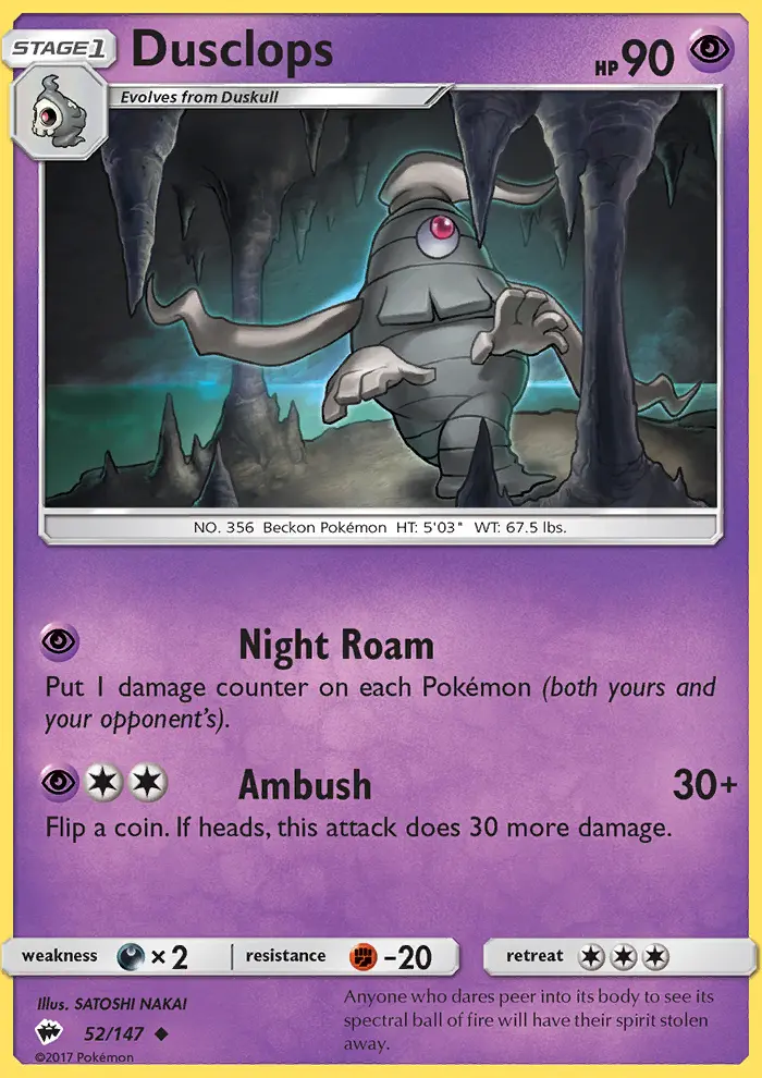 Dusclops, Burning Shadows #52