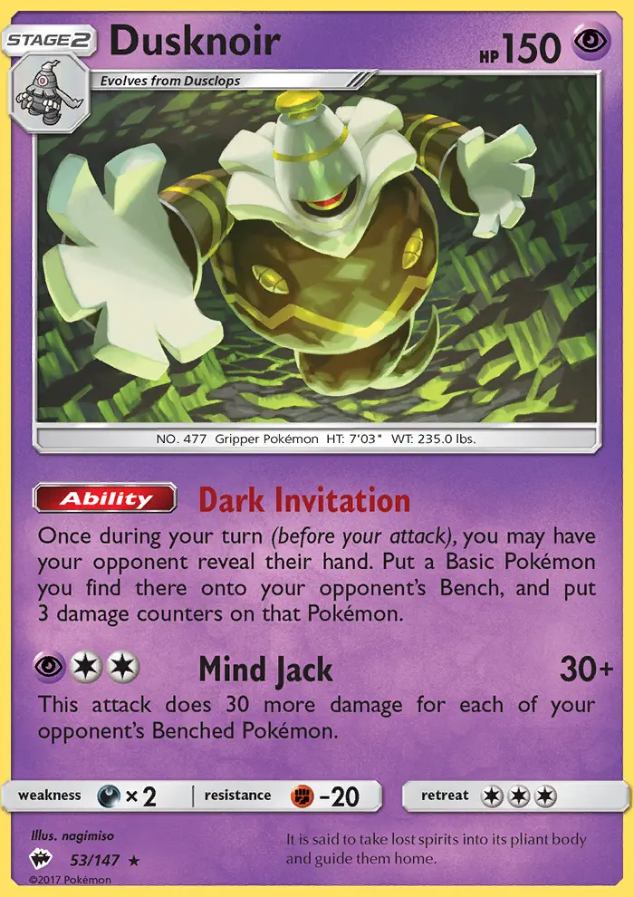 Dusknoir, Burning Shadows #53