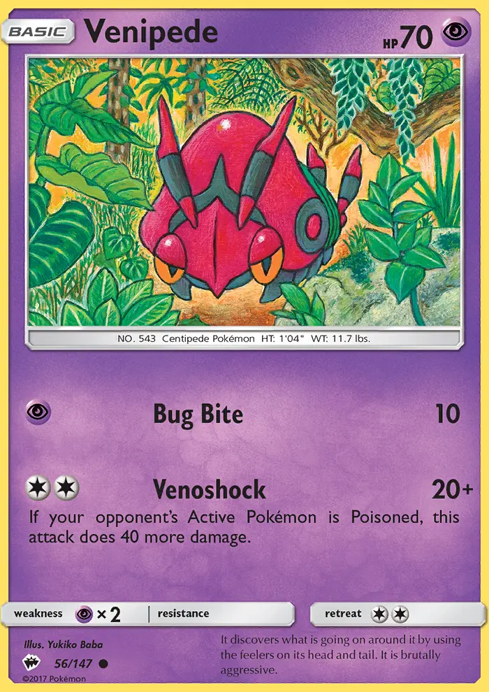 Venipede, Burning Shadows #56