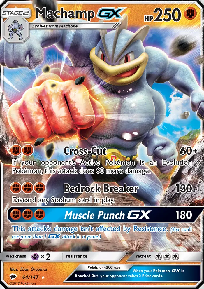 Machamp GX, Burning Shadows #64