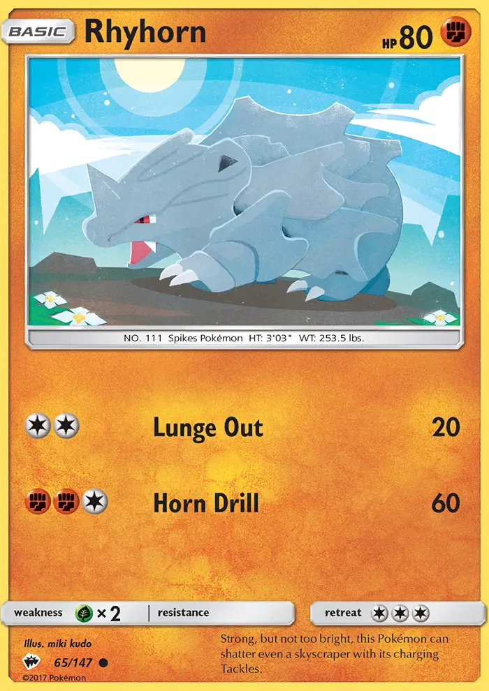 Rhyhorn, Burning Shadows #65