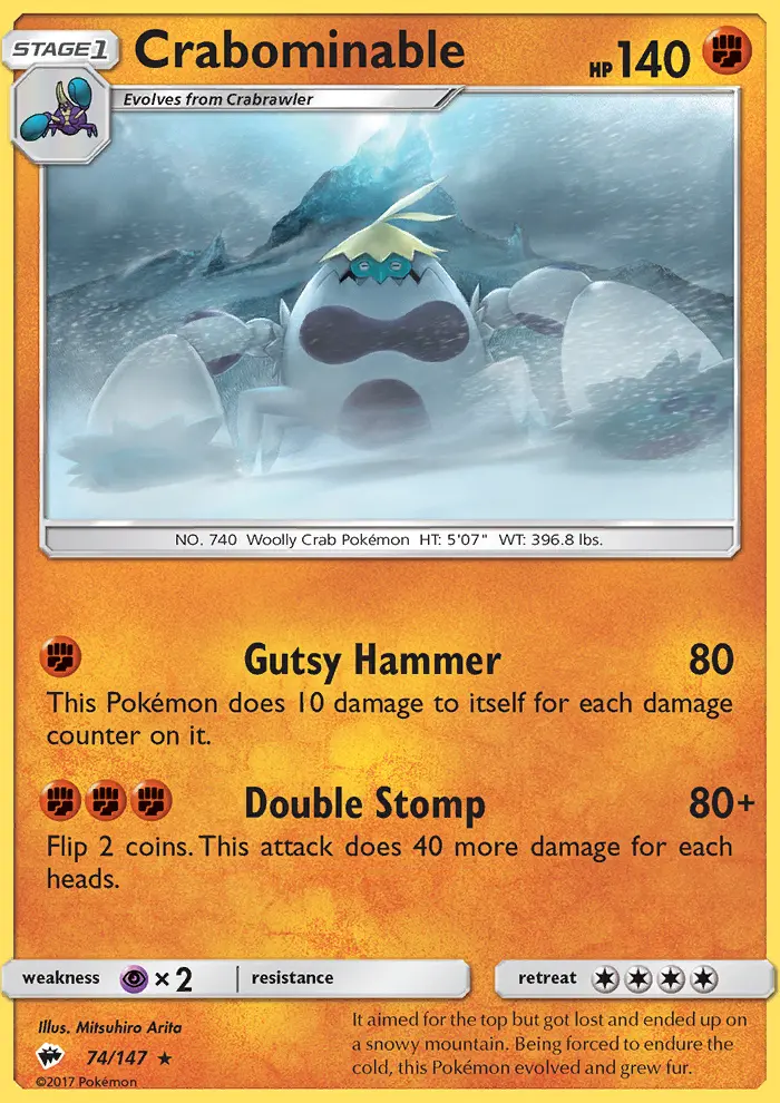 Crabominable, Burning Shadows #74
