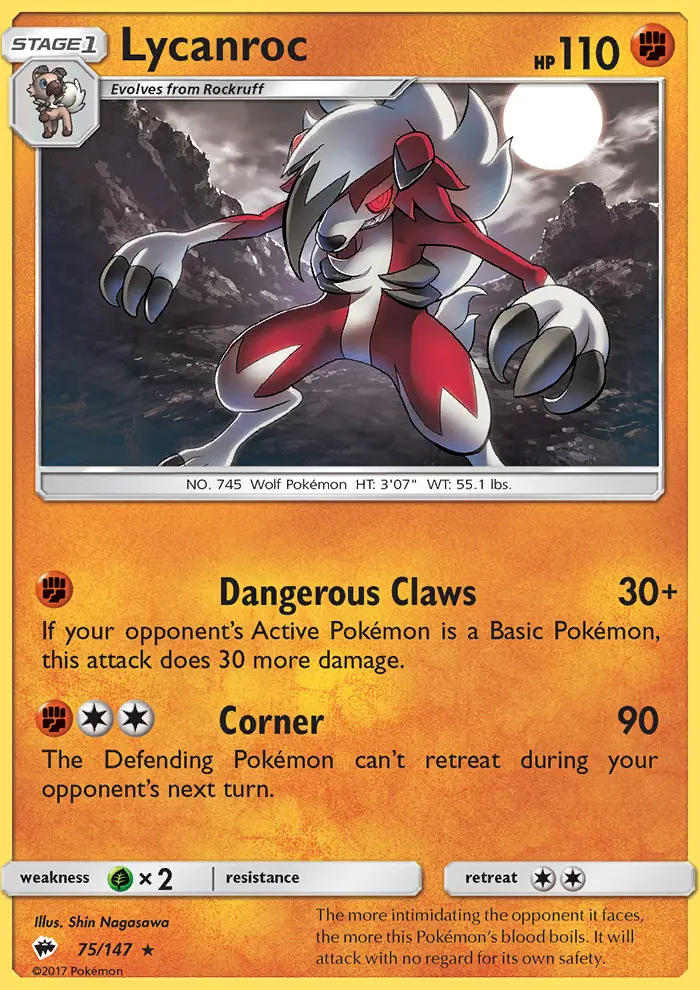 Lycanroc, Burning Shadows #75