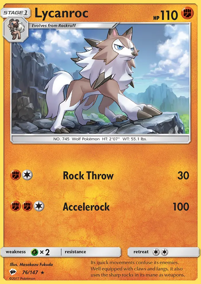 Lycanroc, Burning Shadows #76