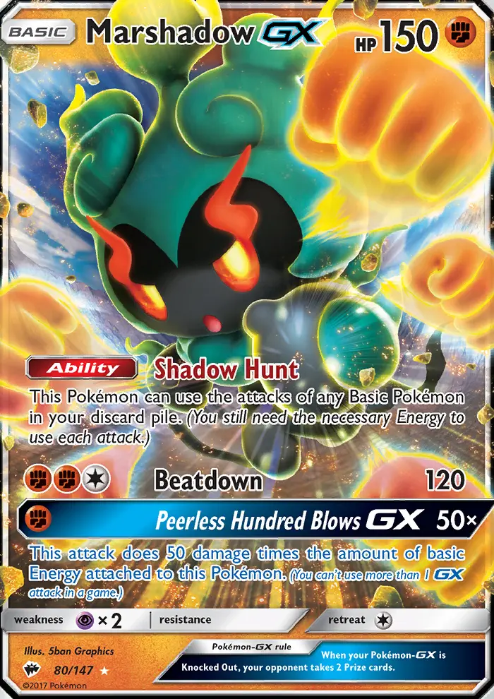 Marshadow GX, Burning Shadows #80