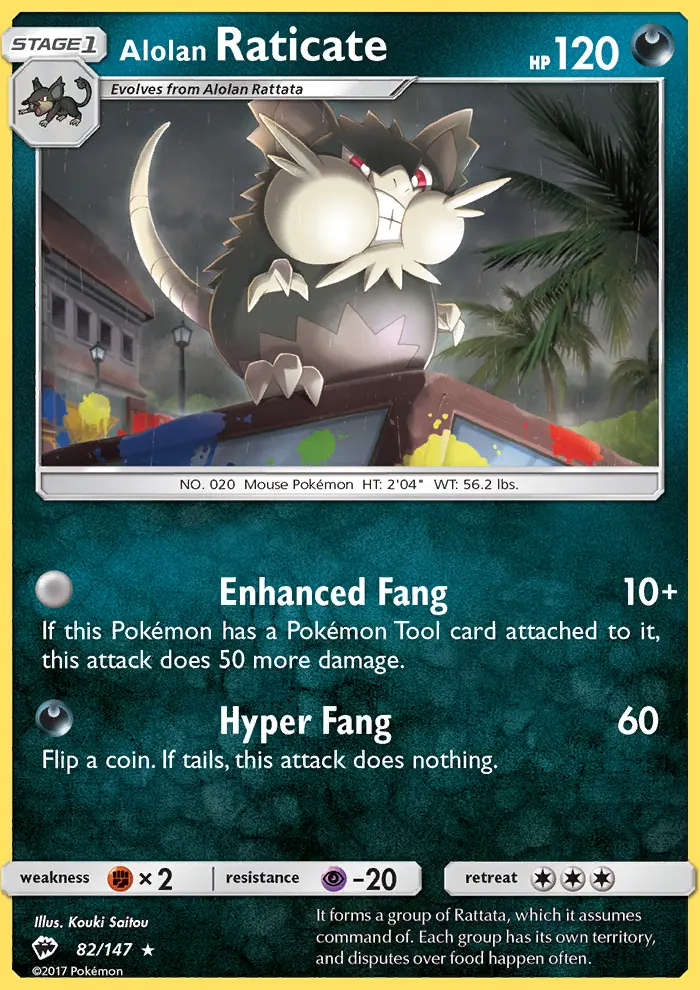 Alolan Raticate, Burning Shadows #82