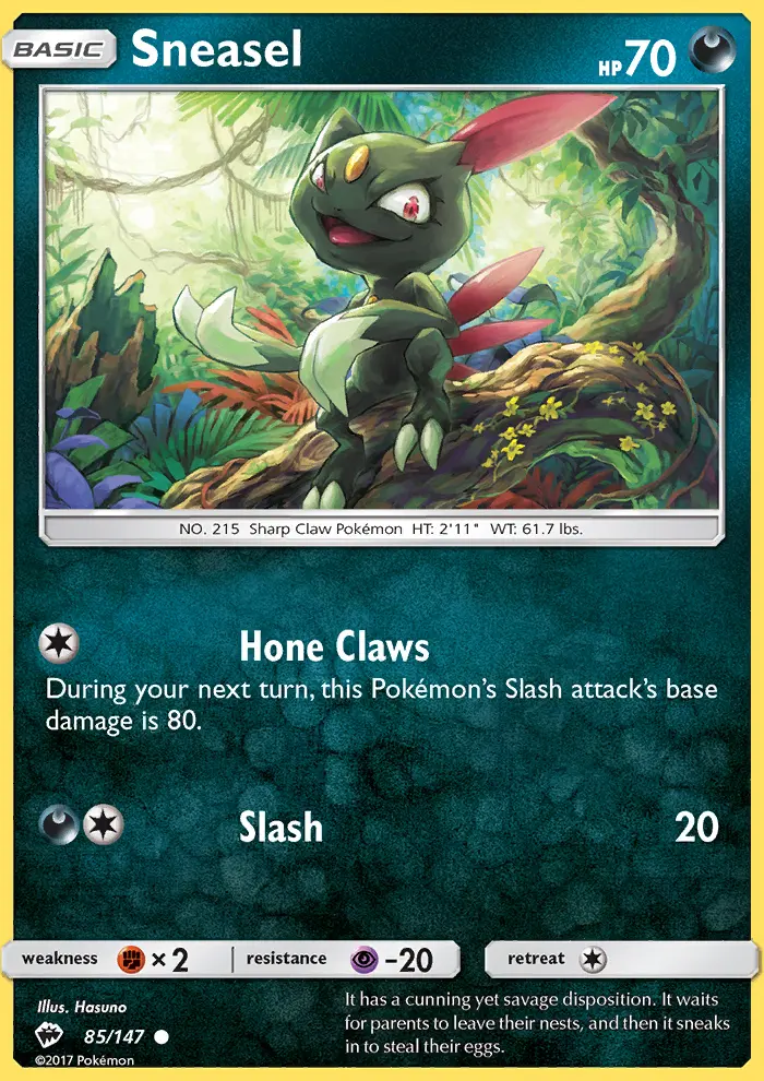 Sneasel, Burning Shadows #85