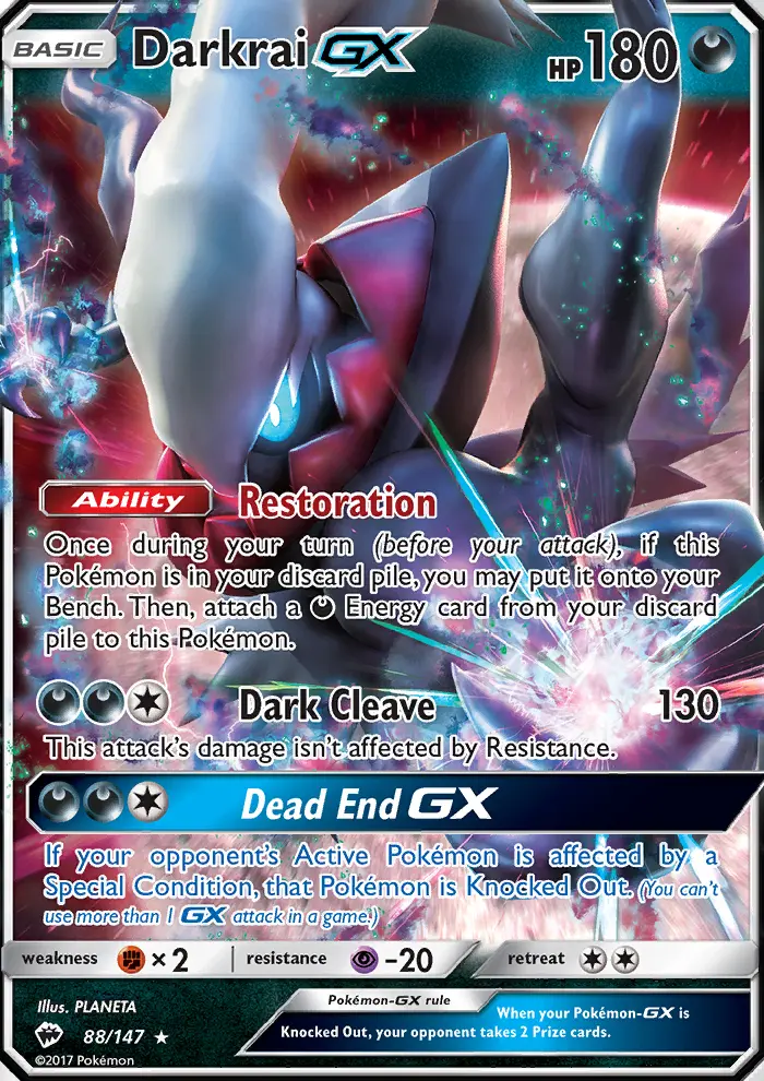 Darkrai GX, Burning Shadows #88