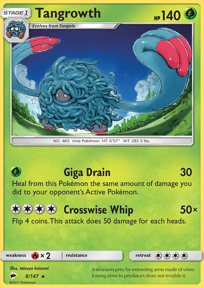 Tangrowth, Burning Shadows #8