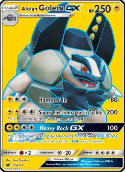 Alolan Golem GX, Crimson Invasion #102/111