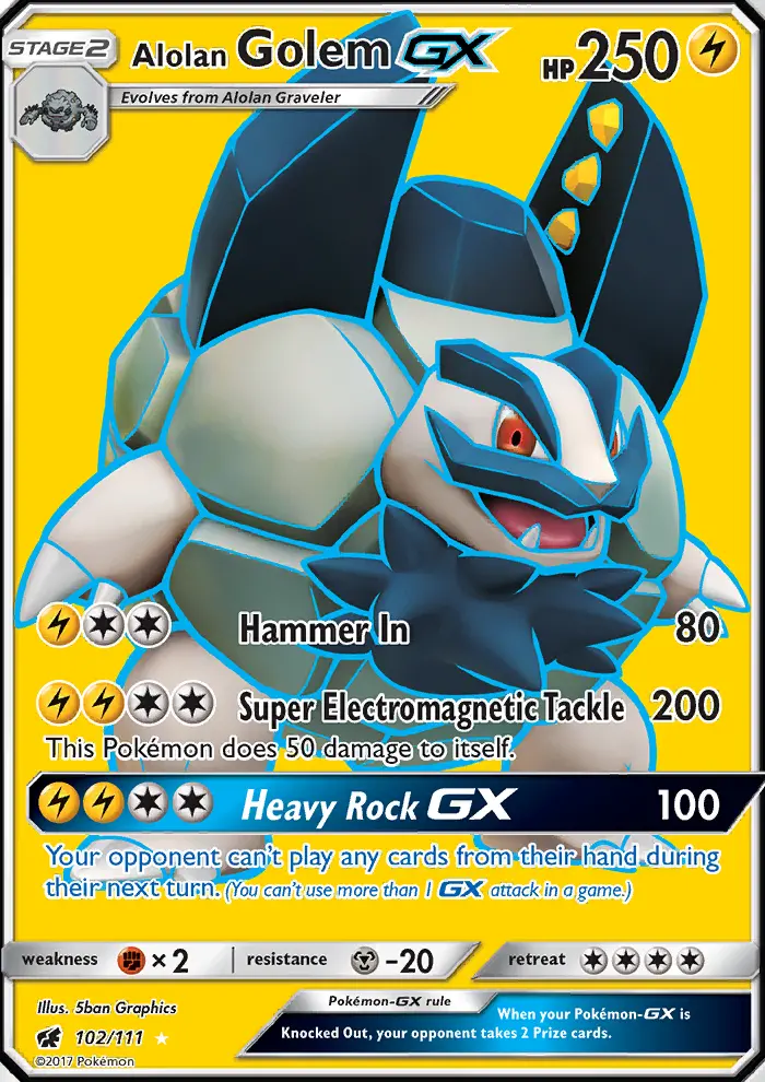 Alolan Golem GX, Crimson Invasion #102
