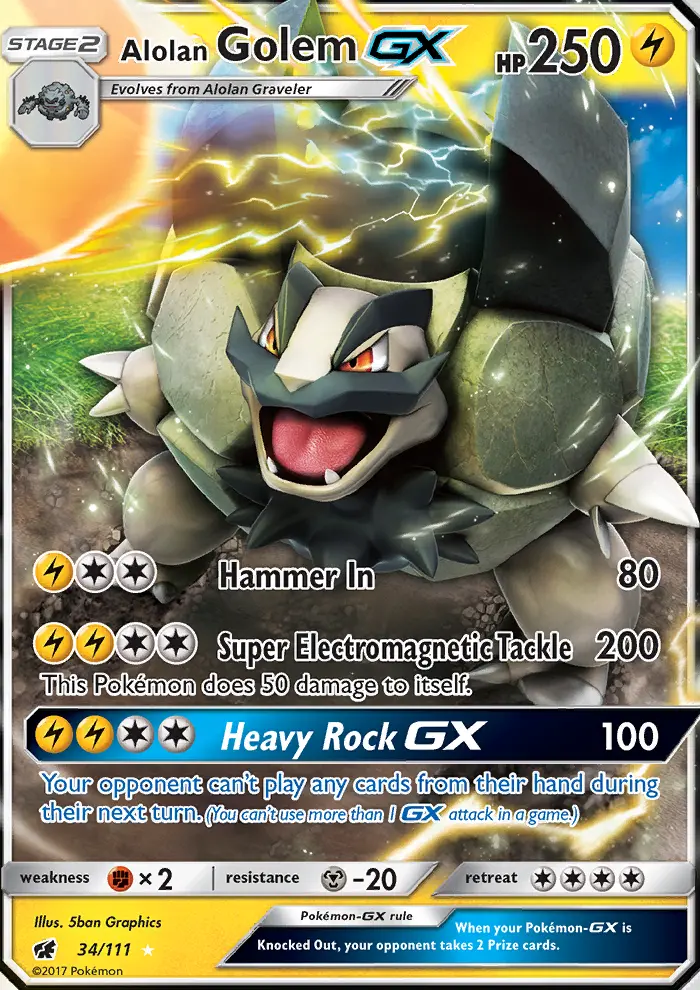 Alolan Golem GX, Crimson Invasion #34