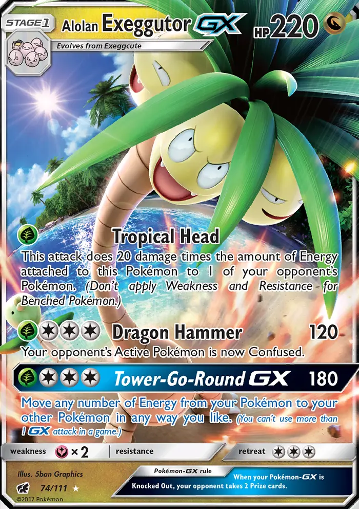 Alolan Exeggutor GX, Crimson Invasion #74