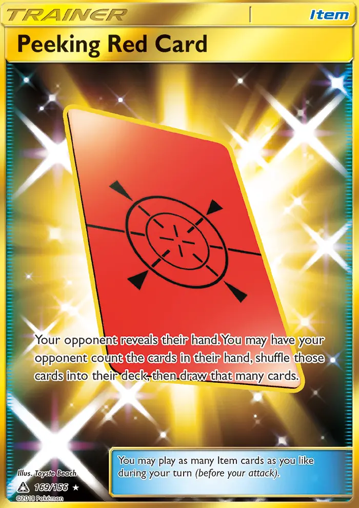 Peeking Red Card, Ultra Prism #169