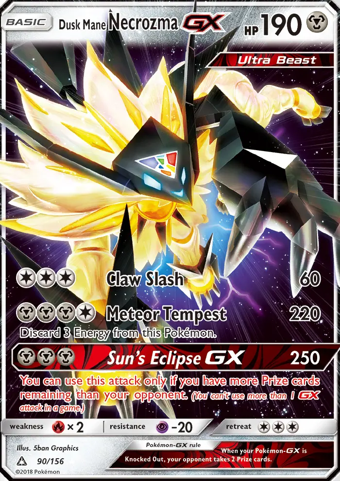 Dusk Mane Necrozma GX, Ultra Prism #90
