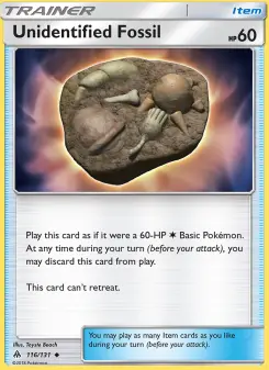 Unidentified Fossil, Forbidden Light #116/131