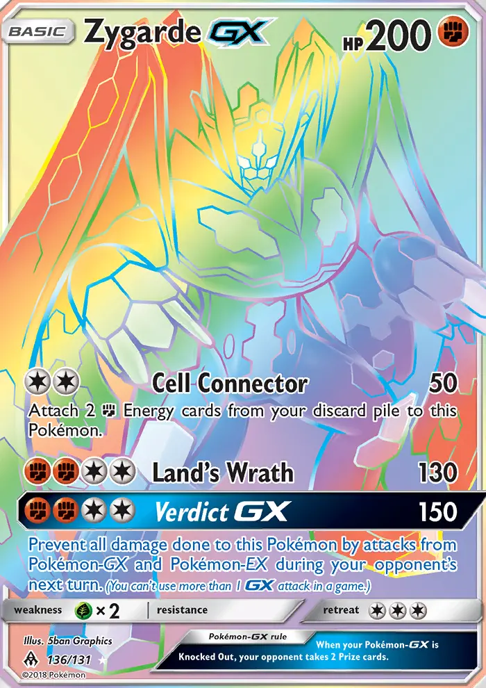 Zygarde GX, Forbidden Light #136