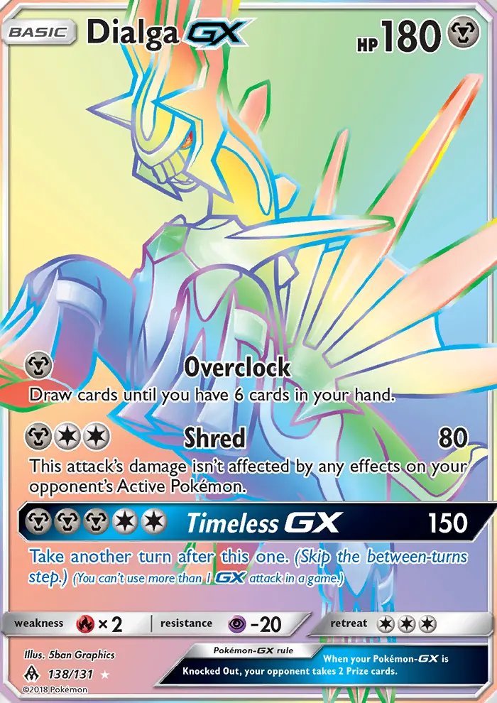 Dialga GX, Forbidden Light #138
