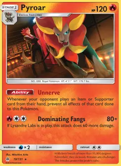 Pyroar, Forbidden Light #19/131
