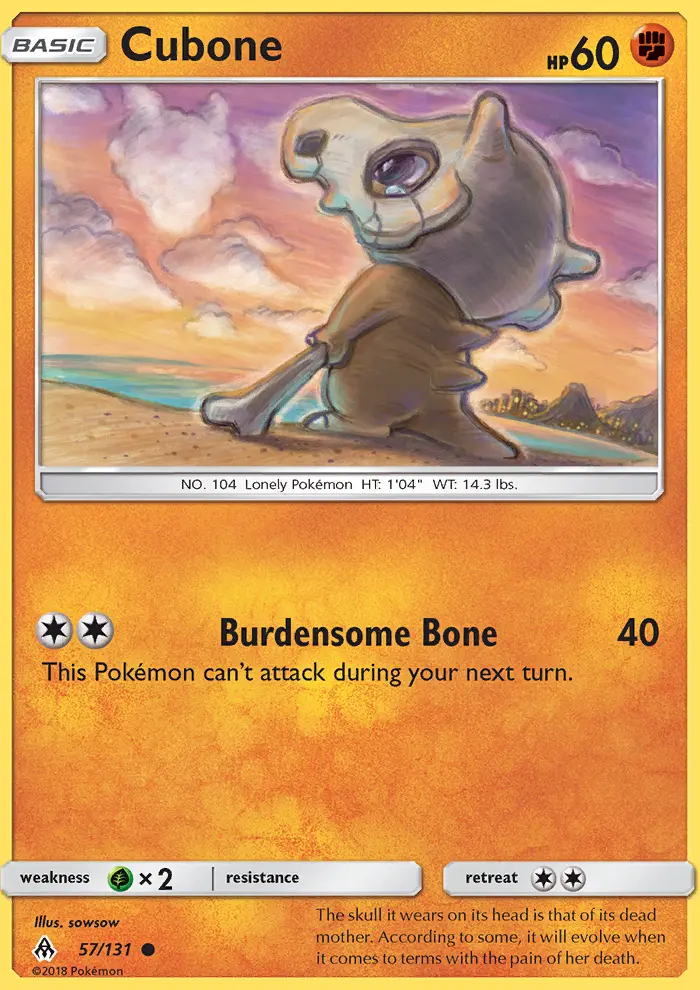 Cubone, Forbidden Light #57