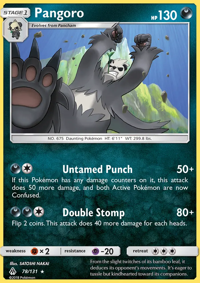 Pangoro, Forbidden Light #78