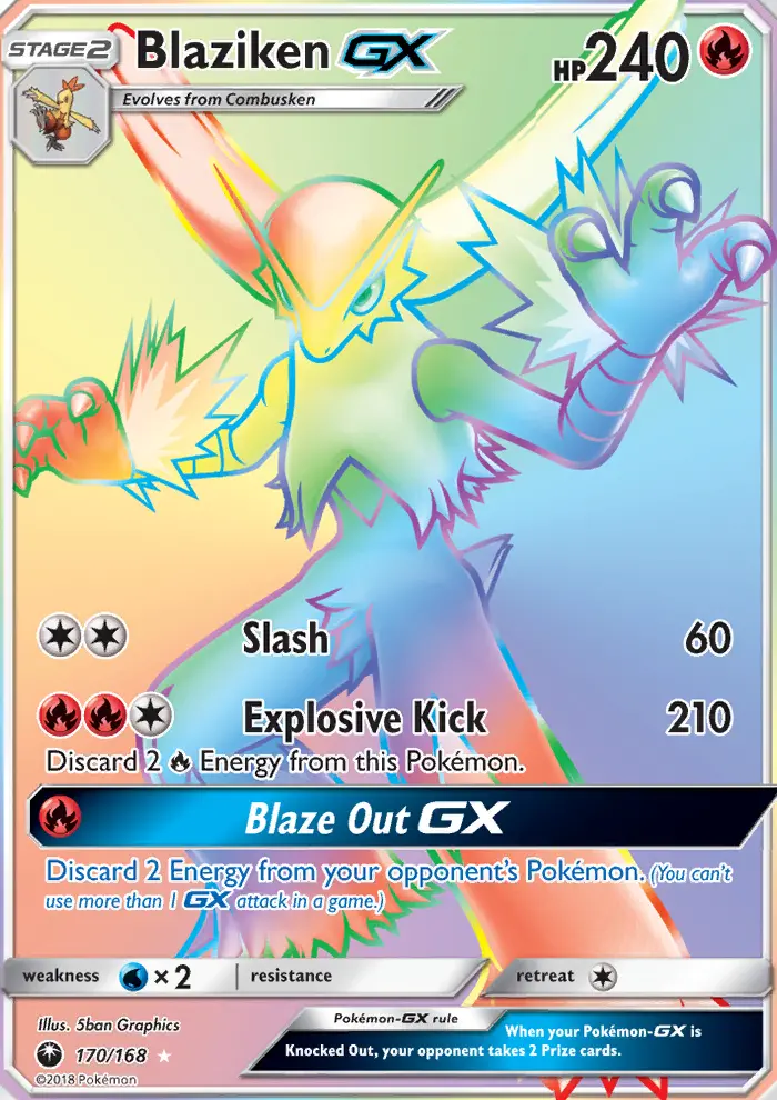 Blaziken GX, Celestial Storm #170