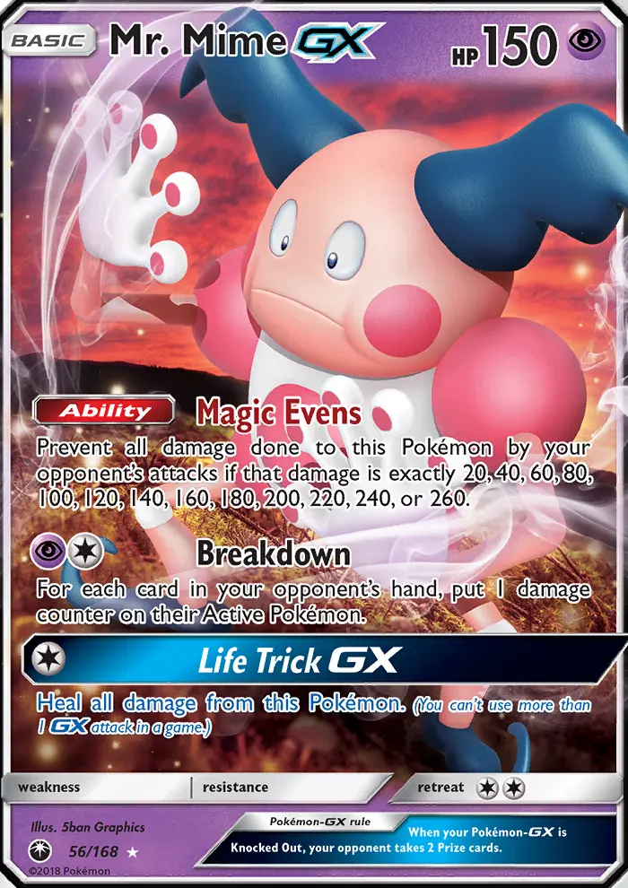 Mr. Mime GX, Celestial Storm #56