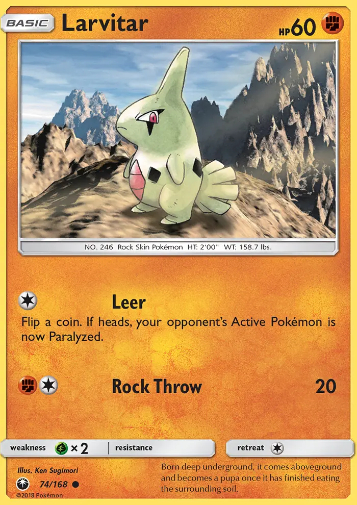 Larvitar, Celestial Storm #74