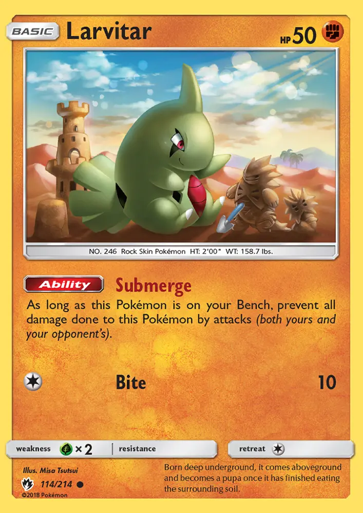 Larvitar, Lost Thunder #114