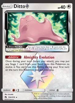 Ditto ◇, Lost Thunder #154/214