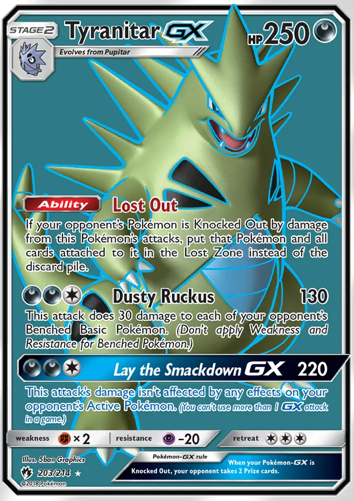 Tyranitar GX, Lost Thunder #203