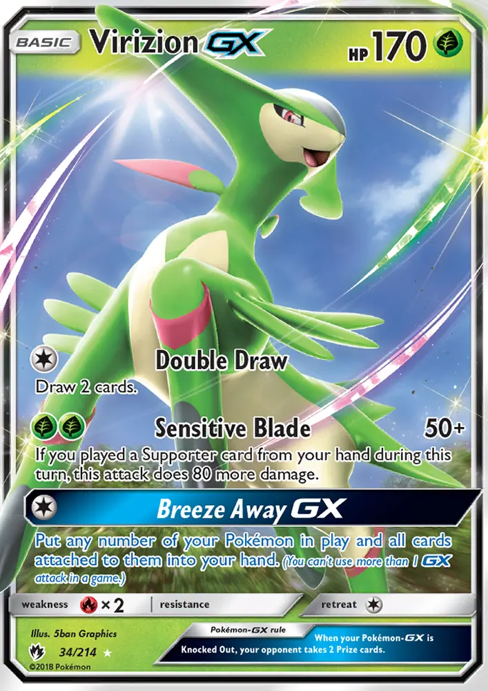 Virizion GX, Lost Thunder #34