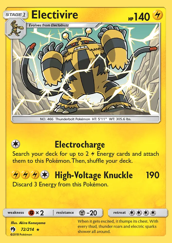 Electivire, Lost Thunder #72