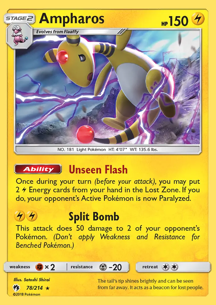 Ampharos, Lost Thunder #78