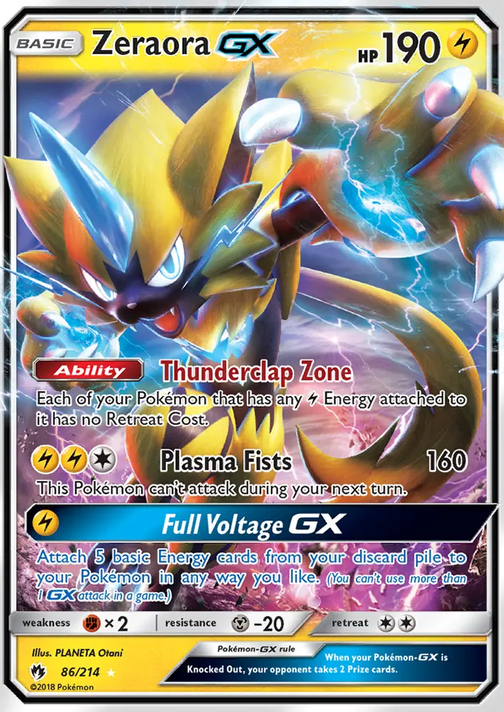 Zeraora GX, Lost Thunder #86