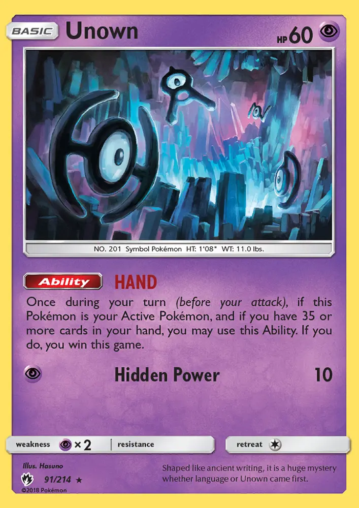 Unown, Lost Thunder #91