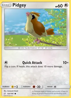 Pidgey, Team Up #122/181