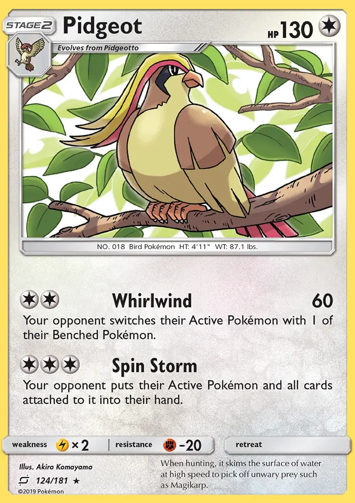Pidgeot, Team Up #124