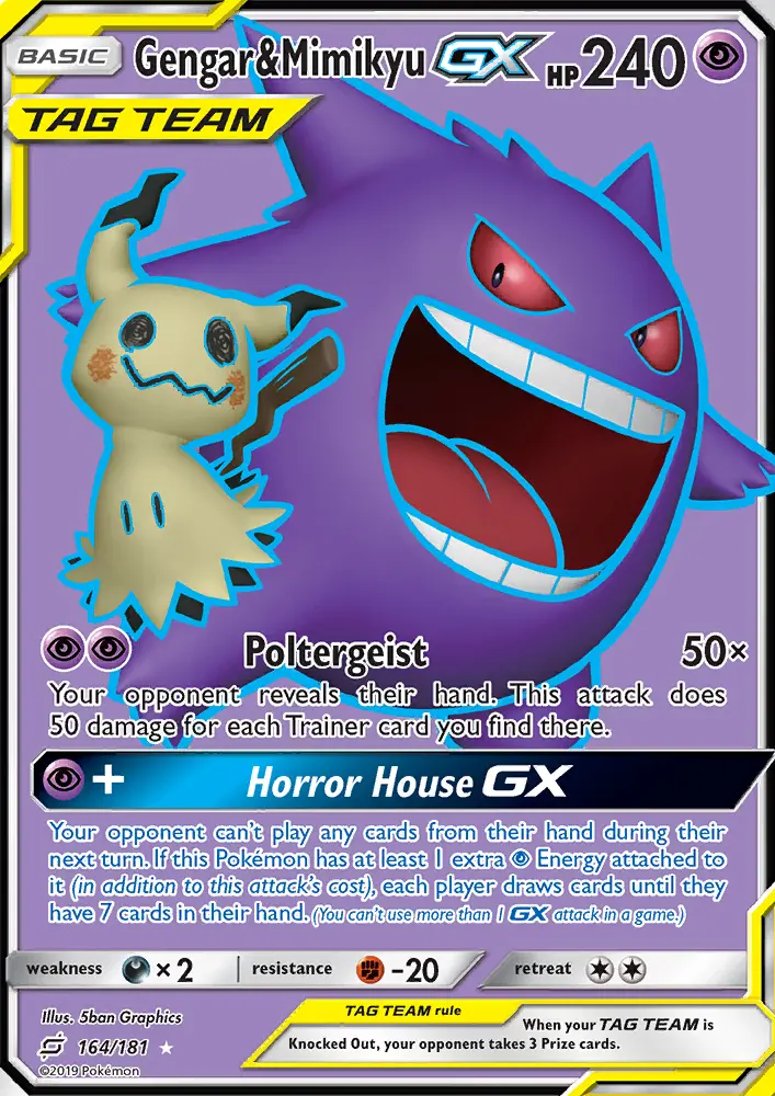 Gengar & Mimikyu GX, Team Up #164