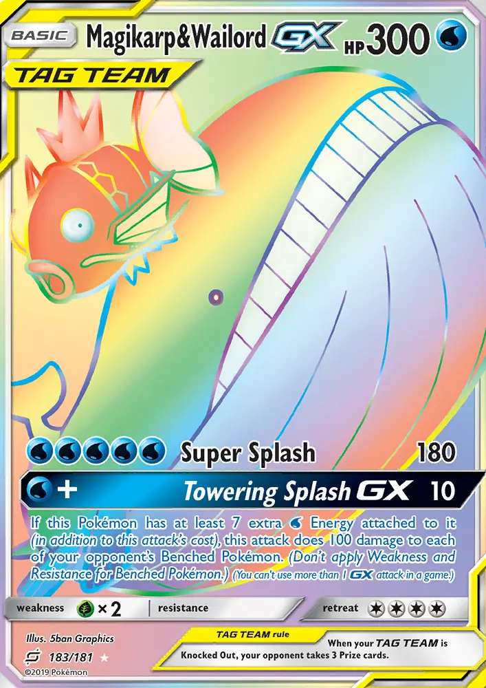 Magikarp & Wailord GX, Team Up #183