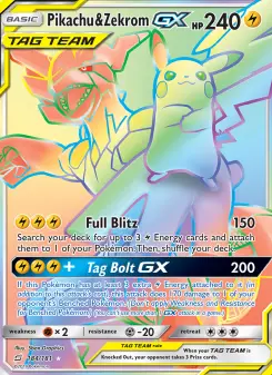 Pikachu & Zekrom GX, Team Up #184/181