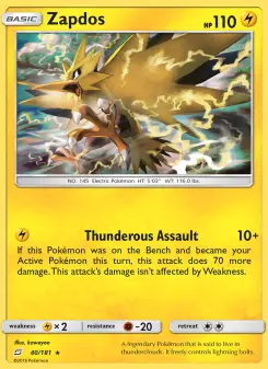 Zapdos, Team Up #40/181