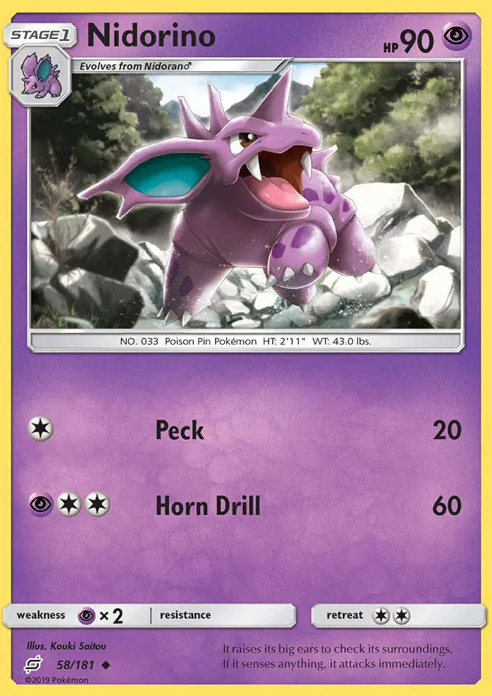 Nidorino, Team Up #58