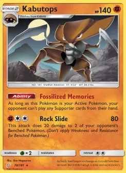 Kabutops, Team Up #78/181