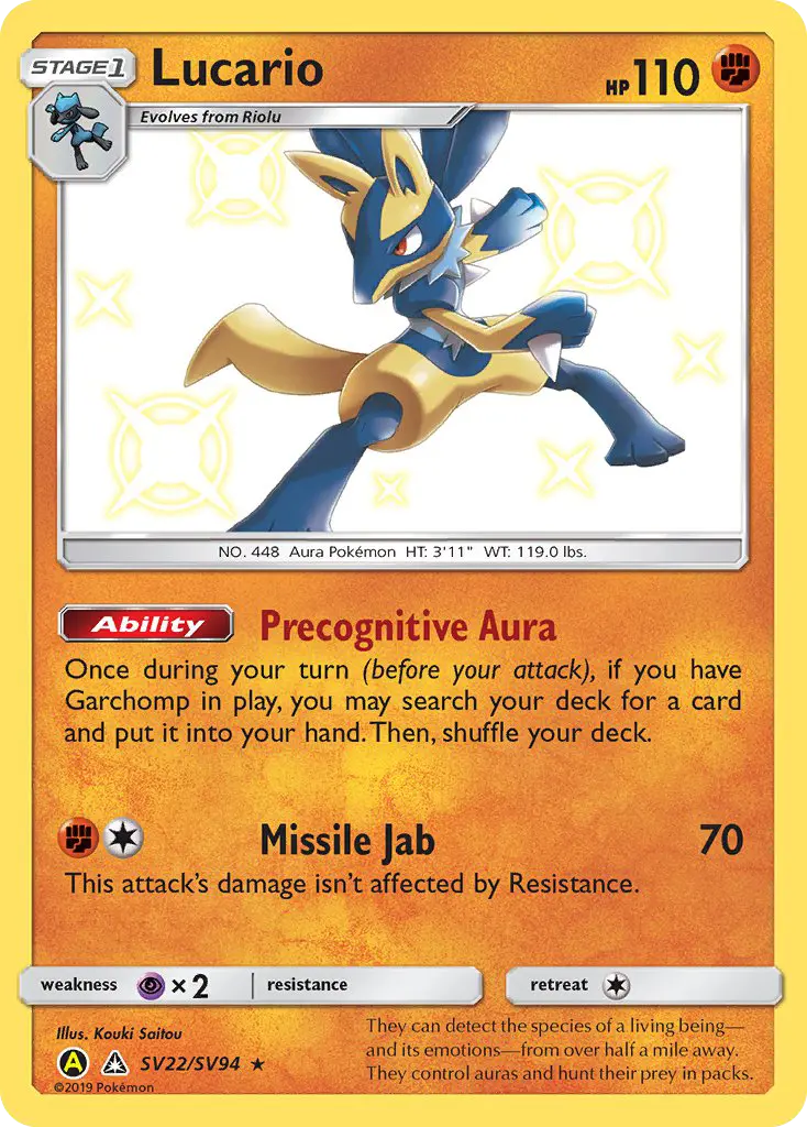 Lucario, Hidden Fates Shiny Vault #SV22