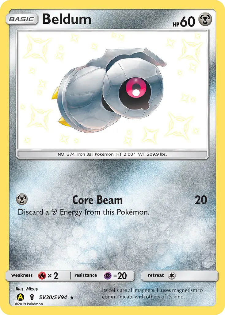 Beldum, Hidden Fates Shiny Vault #SV30