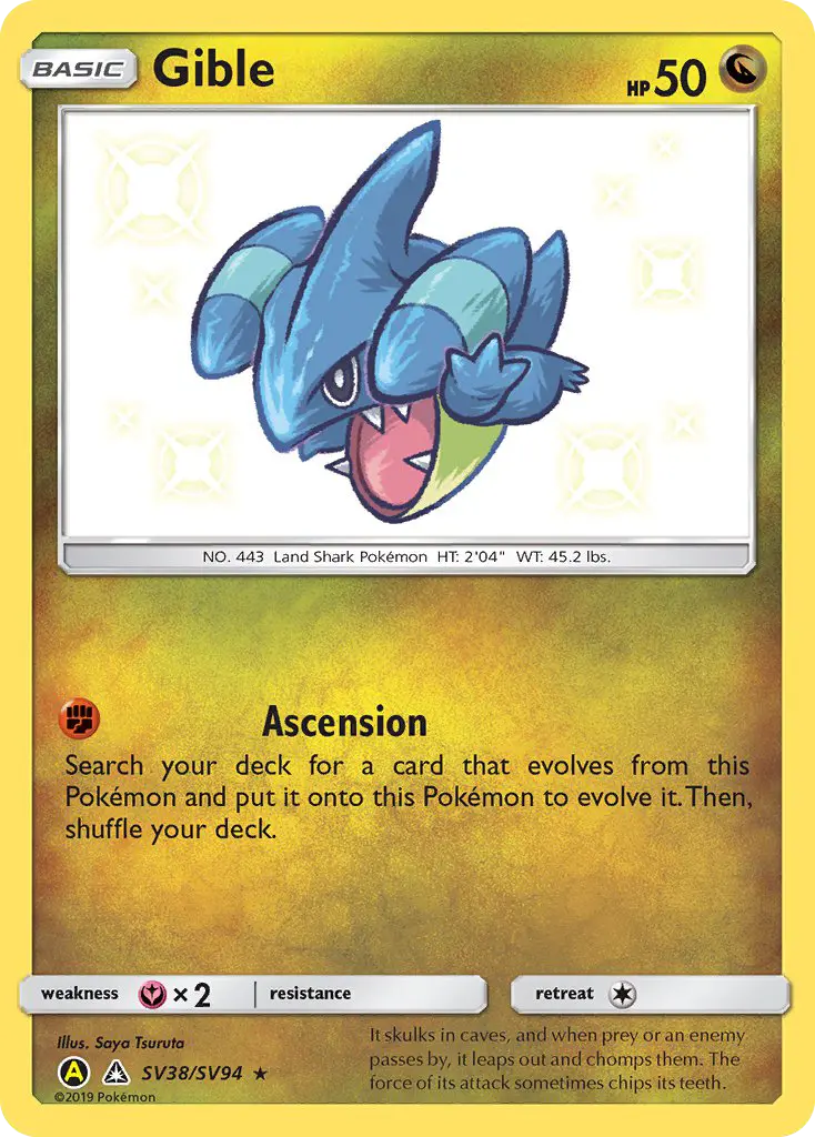 Gible, Hidden Fates Shiny Vault #SV38